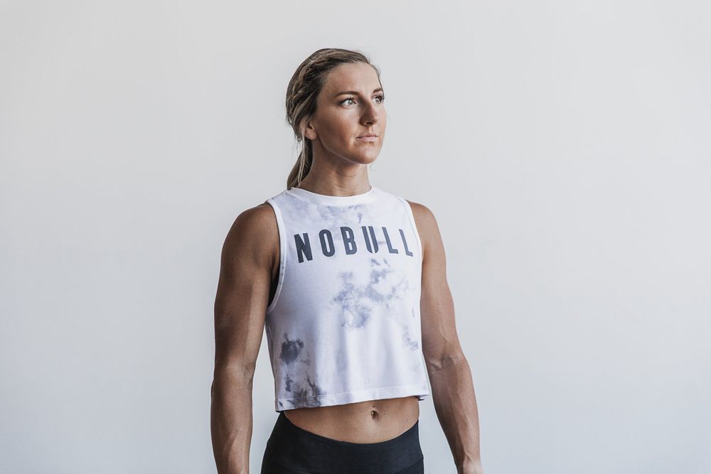 Débardeurs NOBULL Femme Blanche Tie-Dye - NOBULL Muscle,France (4578-WCMJB)